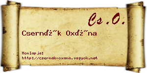 Csernák Oxána névjegykártya